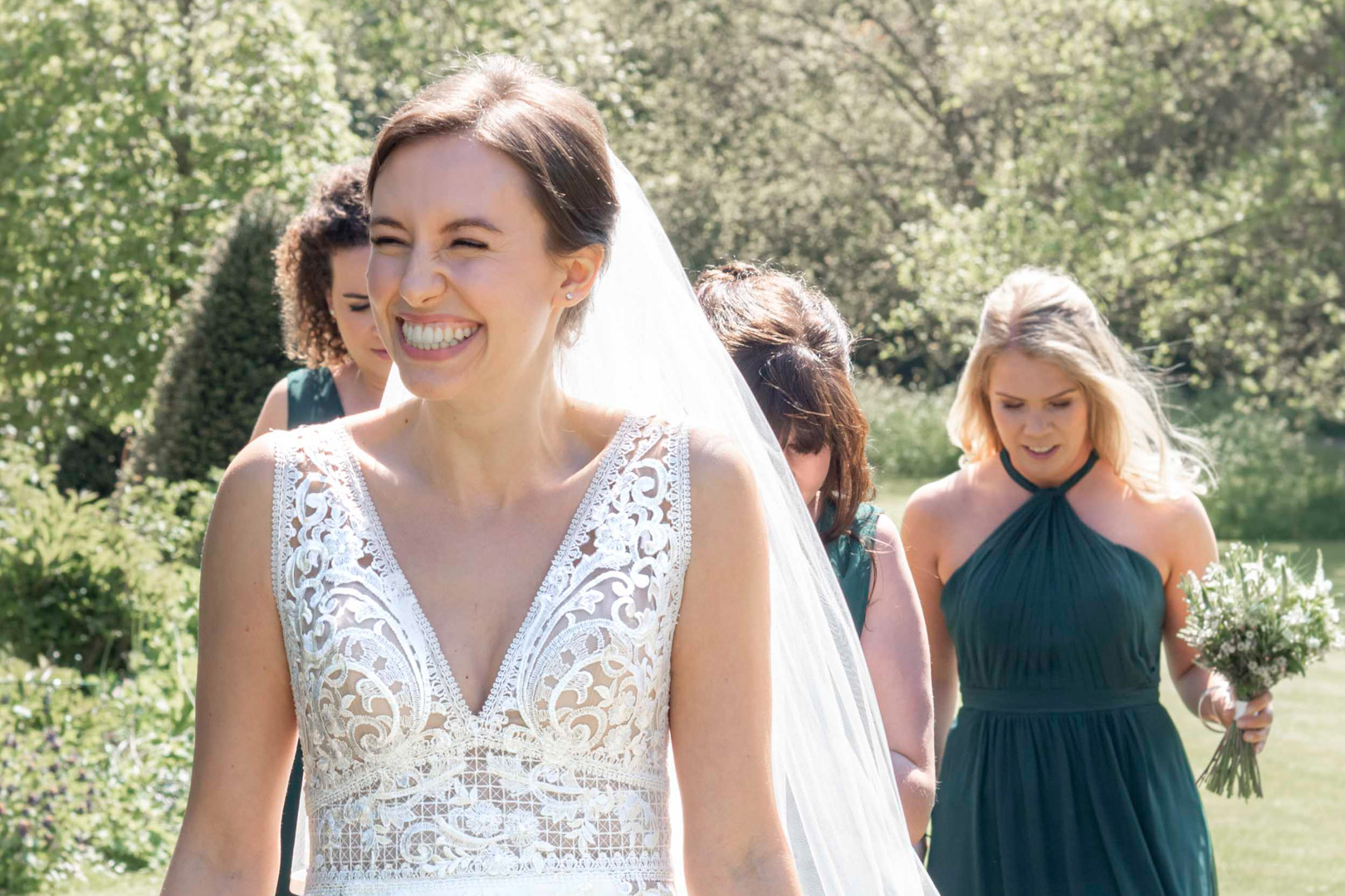Ana the bride, giddy with excitement