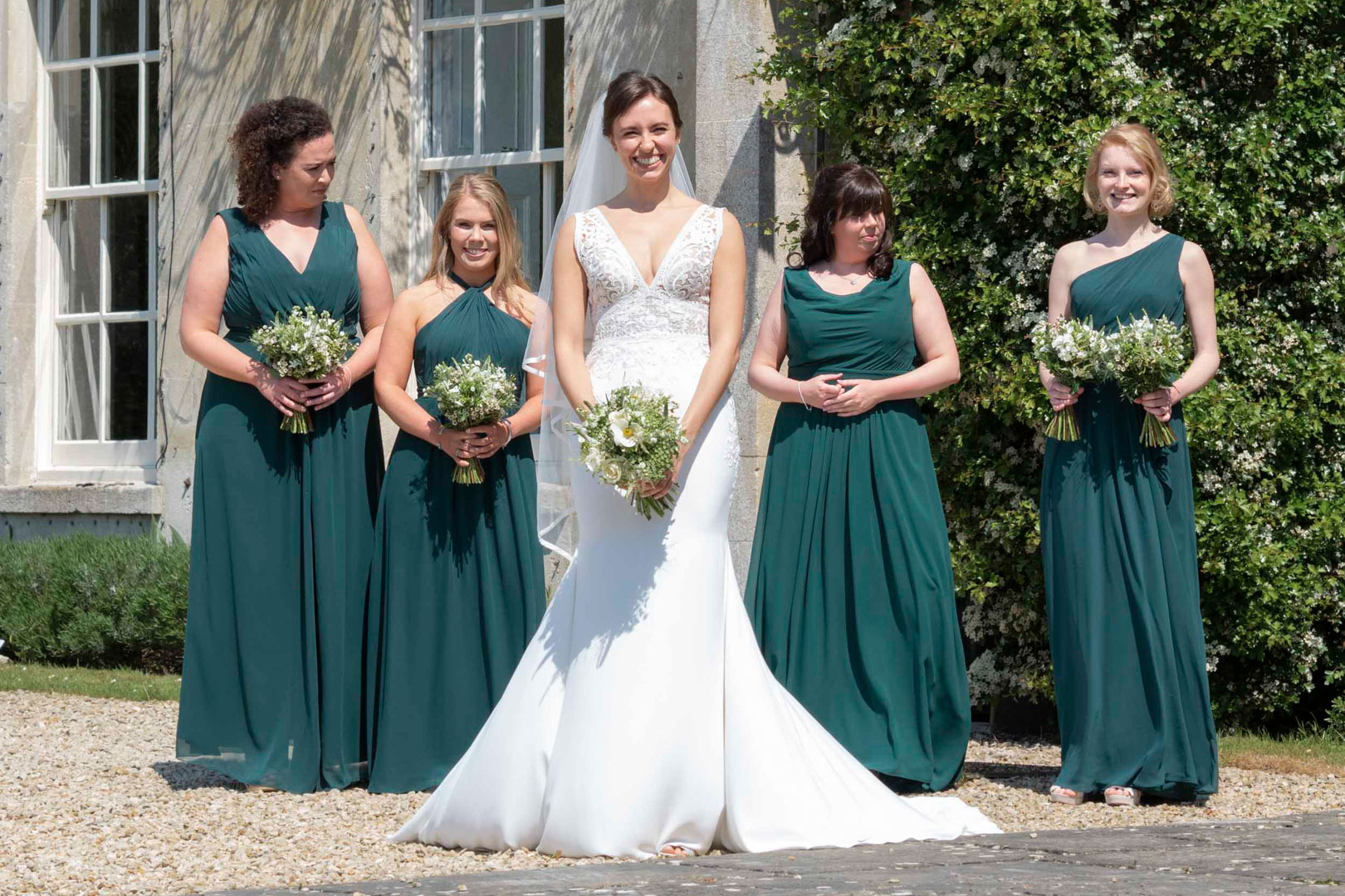 The bride and her party
